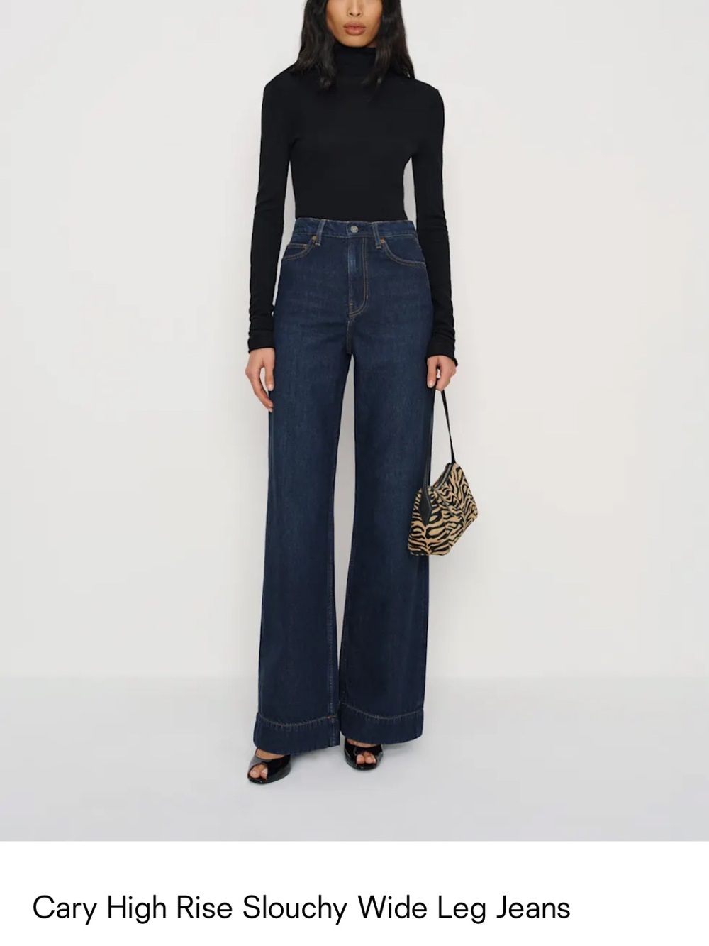 Reformation Cary high rise slouchy wide leg jeans in George